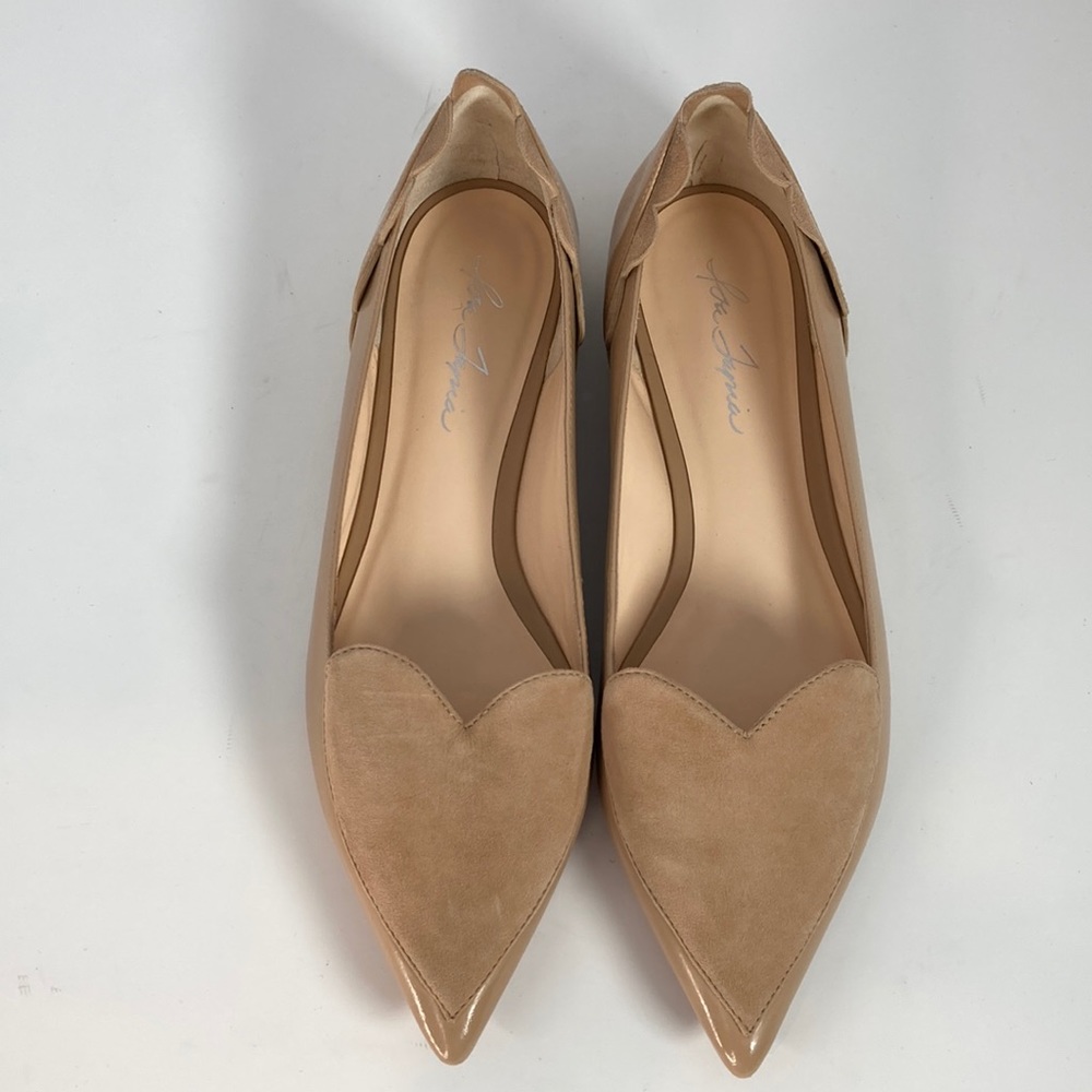 Isa Tapia Patent Heart Toe Black Flats